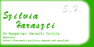 szilvia haraszti business card